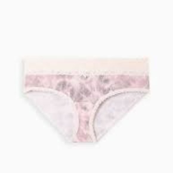 Torrid - WIDE LACE TRIM CHEEKY PANTY - COTTON LACE PINK - Picture 1 of 4